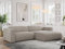 MKS MEBLE Ecksofa, Sofa L-Form, Wohnlandschaft L-Form, Modern Design Couch, Sofagarnitur, Couchgarnitur, Polsterecke - Pasadena -Beige Struktur - rechts Seite