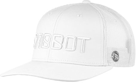 SABBOT Larry Snapback Cap, Unisex Basecap, Kappe mit Baumwolle, Sommermütze, Trucker Cap, Docker Cap, Verstellbar, Atmungsaktive Mesh, Outdoor Hut (Weiß)