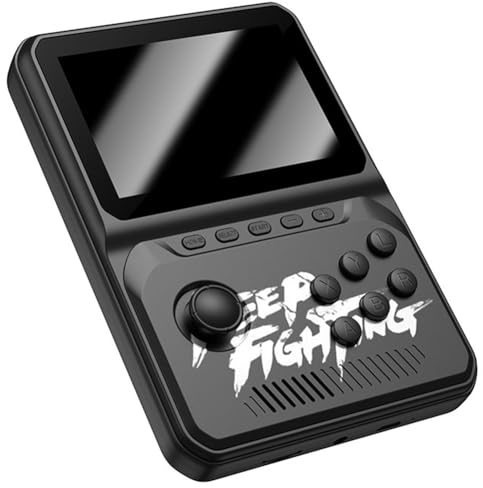 Osmond Console di gioco portatile retrò con schermo da 3,5 pollici, 6 simulatori, joystick arcade of fighters, nostalgia, supporta MP3/MP4, facile da installare, facile da usare, B