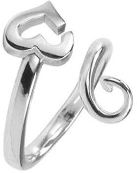 FUKAJOMFEN Häkelringe, verstellbare Daumenringe, Metall, Silber