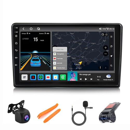 Android 12 Bluetooth Auto Radio 2 DIN 9 HD Touchscreen Per Peugeot 308 2013-2017 Con Wireless Carplay/Android Auto Con GPS DSP RDS FM Radio SWC WiFi BT AHD Retrocamera(M100 2+32G)