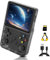 R36S Handheld, 3.5 Inch IPS Screen Linux System, Handheld Spielkonsole unterstützung WiFi online schlachten, mit 10000+ Klassische Spiele, 128G, Transparent Schwarz