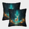 DHBANEIOK Elch 2er Set Kissenhülle Kopfkissenbezug Zierkissen für Couch Sofa Schlafzimmer Wohnzimmer Zuhause 40x40cm
