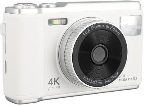 50MP 4K UHD Digital Camera with 16x Zoom, Anti-Shake & 2.8 Screen - Compact Vlogging Camera for YouTube Teens Adults