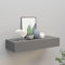 Hovothy Étagère flottante avec tiroir - Console murale avec tiroir - 60 cm - En MDF - En métal - 60 x 23,5 x 10 cm