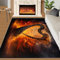 SANSJI Harfe Flame Teppich, 100 x 150 cm, schmutzabweisend, für Schlafzimmer, rutschfest, für Wohnzimmer, magisches Horrormuster