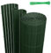 Jaxguom Brise-vue en PVC - 180 x 1000 cm - Avec trois renforts nervures et serre-câbles - Protection contre le vent - Résistant aux intempéries - Pour clôture, jardin, terrasse - Vert