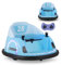 SOARS 6V Bumper Car, Autoscooter für Kinder mit Fernsteuerung, blinkenden LED-Lichtern, Soundeffekten, Elektrofahrzeug für Kinder ab 18 Monaten (Blau)