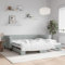 Juroupi Tagesbett Ausziehbar Ausziehbett Bett Zum Ausziehen Sofa Bett Daybed Sofa Bett Mit Ausziehbett Hellgrau 100x200 cm Samt - 3197778