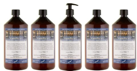 Claudius Bodylotion Hammam Herbal 5 x 1 Liter mit 1 Pumpe (bernstein)