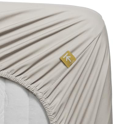 Beddinghouse Perkal Baumwolle - Spannbettlaken für Topper - 80x200 - Natur