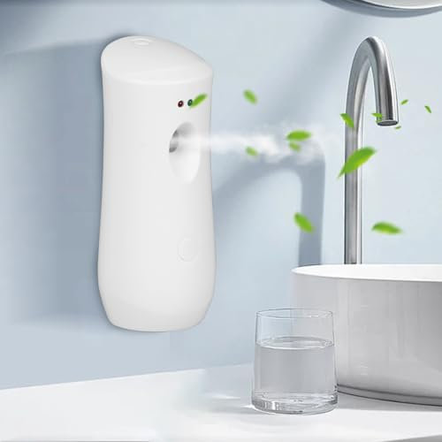 300ml Raumduft Erfrischer Automatisch, Automatischer Lufterfrischer-Sprühspender Lufterfrischer Automatisch Room Freshener Spray Automatic mit Timer, für Zuhause, Bad, Hotel, Büro (Weiß, Standard)