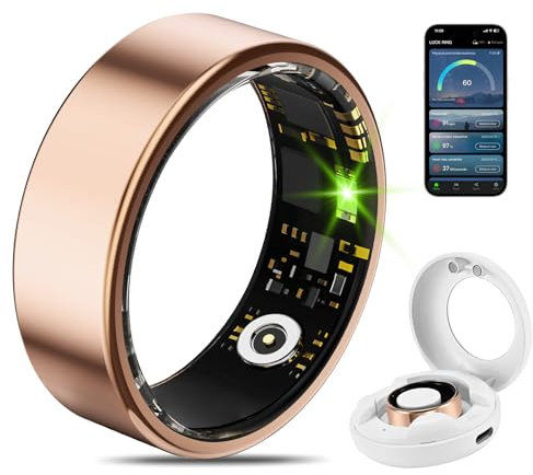 HNCY Smart Ring Smartringe für Damen Herren Fitnessring für Damen Smartring für Damen IP68 Smart Ring für Herzfrequenz/SpO2/HRV-Monitor/Schlaftracker/Sport Fitnesstracker/Periode-Erinnerung (10#)