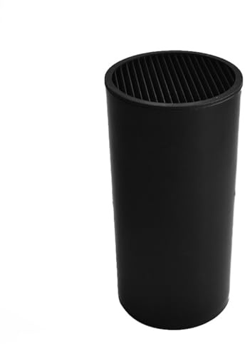 WAZUBC Universeller Runder Messerblock, Universal Messerhalter Ohne Messer Kleiner Platzsparender Messer Organizer für Arbeitsplatte (schwarz)