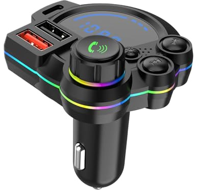 Car FM Transmitter Wireless, USB Flash Drive & MP3 Player Support, Phone Adapter for Radio, Compatible with SUV, Truck, RV, Sedan, Travel & Long Drives