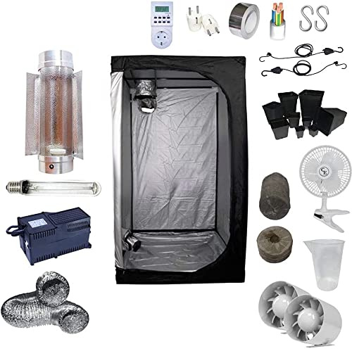 Pflanzen-Anzucht-Set 400 W SHP Cooltube Protube – Schrank100x100x200 cm – Vorschaltgerät ETI 2