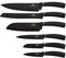 Berlinger Haus Black Rose Set di 6 Coltelli da Cucina Professionali, Lama in Acciaio Inossidabile, Rivestimento Antiaderente, Coltello da Cuoco, Pane, Santoku, Manico Ergonomico, Design Elegante