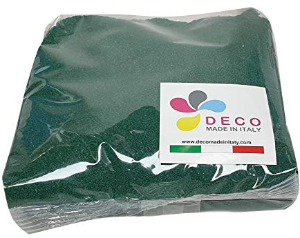 Deco Made in Italy Farbiger Sand 0,5 Beutel à 1 kg – Farbe Sand Dunkelgrün
