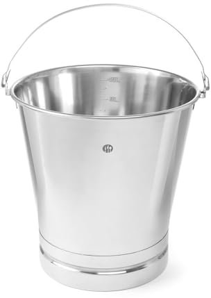 HENDI Eimer, mit verstärktem Boden, 10L, ø280x(H)270mm, Edelstahl