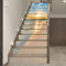 FLFK 3D amanecer Oceano playa auto-adhesivos Pegatinas de Escalera pared pintura vinilo Escalera calcomanía Decoración 39.3 pulgadas x7.08 pulgadas X 13Piezas