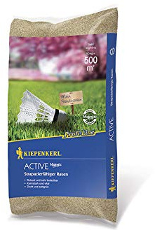 Kiepenkerl Strapazierfähiger Rasen 'Active' | sattgrün | hält extremen Belastungen stand | auch für schattige Standorte | 10 kg Packung