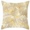 FeiliandaJJ Kissenbezug 45x45cm,Gold Blätter Drucken Muster Kopfkissenbezug, Super Weich Polyester Kissenhülle,Deko Sofakissenbezüge Pillowcase für Couch Wohnzimmer Sofa Bed Auto, 18x18 (M)