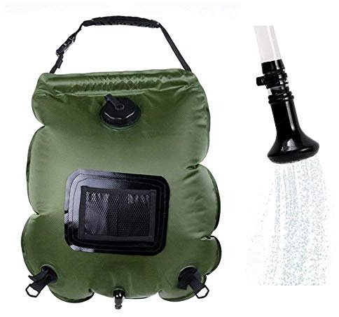 Koyheng Tragbare Outdoor-Dusche 5-Gallonen Solar Dusche Wasser Tasche Camping Dusche 20L mit Thermometer