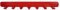 Gorillz® Rounded Seven Garderobenleiste rot (7,8 x 67 x 6 cm) I Industrie-Wandgarderobe aus robustem Stahl mit matter Beschichtung & 7 Garderobenhaken I Platzsparende Garderobenhakenleiste