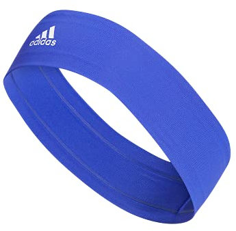adidas Alphaskin 2.0 Elastic Headband, Red/Black, One Size