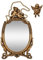 Simon's Shop Wandspiegel Barockstil Spiegel für Wand in Gold Hängespiegel 41,9 x 24,1 cm Dekorativer Spiegel mit Engelchen und Blumenornamenten Vintage Dekor