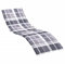 vidaXL Sonnenliege Auflage, Liegenauflage Outdoor, Polster Auflage für Gartenliege Liegestuhl, Polsterauflage, Grau Karomuster 200x60x3cm Oxford-Gewebe