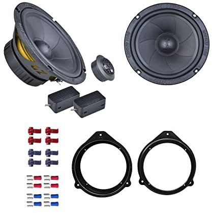 Ground Zero GZIC 165.2 Lautsprecher mit Einbauset kompatibel mit Audi A4 B7 (8E Facelift) 2004-2008 Türen vorne/hinten 300 Watt 165mm 2 Wege Kompo