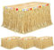Fovths 4-Pack Luau Gras Tischrock Natürliche 9-Fuß x 29.5 Zoll Hawaii Tischrock für Tropische Hawaii Party Dekorationen Luau Party Kostüm Party, Stroh Gelb