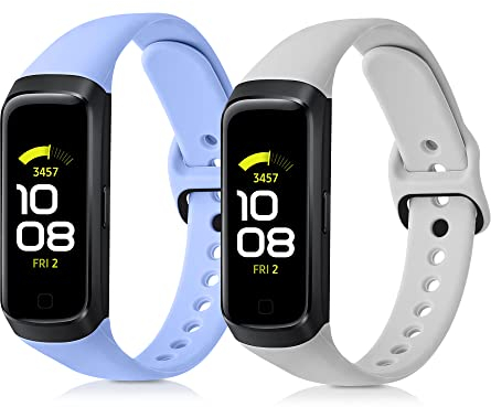 kwmobile 2x Sportarmband kompatibel mit Samsung Galaxy Fit (SM-R370) Armband - Fitnesstracker Band Set aus TPU Silikon