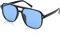 FEISEDY Retro Square Sonnenbrille Damen Herren 70er Jahre Vintage Trendy Brille Klassisch mit Double Brücke UV400 Schutz B2835
