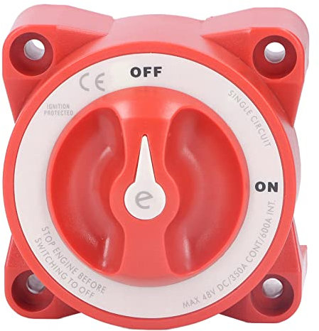 Blue Sea Battery Disconnect Switch, 350A Battery Switch On Off Knob Type Single Circuit On Off 12V Marine 350A Power Disconnect Isolator for Boat Car Truck Trailer RV Cut Knob for