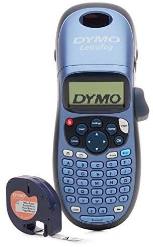 Dymo LetraTag LT-100H Handheld Label Maker | ABC Keyboard Label Printer with Easy-to-Use, 13 Character LCD Screen | for Home or Office | Blue