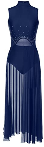 Aislor Robe Danse Lyrique Contemporaine Femme Justaucorps Gymnastique Classique Body Robe Danse Latine Costume Dancewear