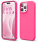elago Cover Silicone Liquido Compatibile con iPhone 15 Pro Max Case, Custodia Silicone Premium, Protezione Completa [Struttura Antiurto a 4 Strati], Fodera Morbida Microfibra Antigraffio (Rosa Vivo)