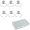 6pcs Ventose Versatili Trasparente con Filettatura,Ventosa 40mm con Dado M4 Ventose Plastica per Vetro in Bagno Cucina Ganci con Ventosa Trasparente,Morbido Forte Aspirazione,per cucina e vetro, ecc.