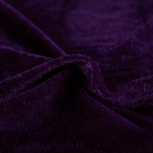 300 cm x 160 cm, Tessuto di Velluto al Metro per Abbigliamento, Lavori Fai da Te, Bricolage, Decorazione per Palcoscenico, Abbigliamento per Vacanze - Viola Scuro