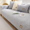 QHFTYL Sofa überzug rutschfest Sofabezug mit Armlehnen Sofaschoner 3 2 4 1 Sitzer für L/U Form Ecksofa Ledersofa (Hellgrau-90x210cm)