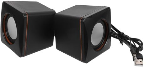 BESTonZON Mini Enceinte Filaire USB Compacte pour Bureau Haut-Parleur Audio Portable pour Ordinateur Lecteur Musique Mobile Compatible Pc Et Portable