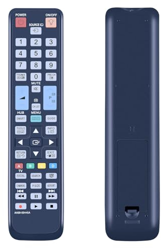 TCNOUMT Ersatz Fernbedienung Passend für Samsung AA59-00445A AA5900445A UE37D6750WK UE40D8000YU UE46D6530WS UE46D6750WK UE46D6575WS UE55D8000YU PS51D6900 PS59D6900 TV Fernbedienung