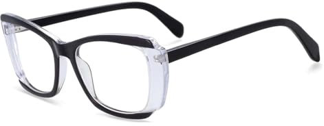 EYPKPL Tragbare Brillengestelle Acetat-Brillengestelle Modisch mit klaren Gläsern Brillengestelle 140 * 131 mm Brillen Unisex