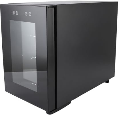 Luocute Cantinetta Frigo per Vino da 6 Bottiglie, Cantinetta Termoelettrica per Vino Cantina per Vini Rossi e Spumanti per Cucina, Appartamento, Condominio, (Spina Europea)