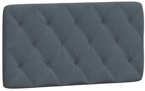 vidaXL Kissen für Kopfteil, Wandpolster Polsterpaneel Bettkopfteil, Rückenkissen Polsterkopfteil Wandkissen Schlafzimmer, Dunkelgrau 100cm Samt