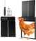 Automatic Chicken Coop Door, Electric Chicken Coop Door Timer Control Opener/close, IP 45 Waterproof & LED Display, Automatic Intelligent Anti-Pinch Design, Aluminum Door for Poultry