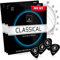 MORIATY® Corde per chitarra da concerto, corde per chitarra classica in nylon e argento, chitarra acustica (set da 7 corde, incluse: 12 plettri + corde elettriche extra alte (set da 3)