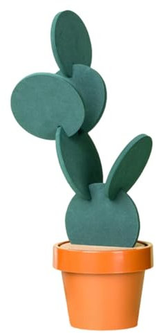 Blumentopf-Untersetzer-Set – Tischschutz-Untersetzer, Kaktuss-Getränkeuntersetzer | Kreative, Originelle Untersetzer Mit Blumentopfhalter | Tischschutz Und Heimbar- 11 X 9 X 9 cm